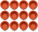Diya Diwali Plain 2,Inches 12 Pcs Box (Happy Diwali)