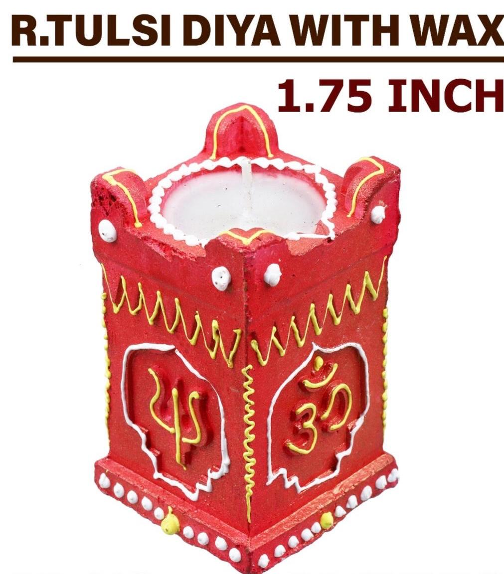 Diwali R-Tulsi Diya With Wax Color 1.75 inch