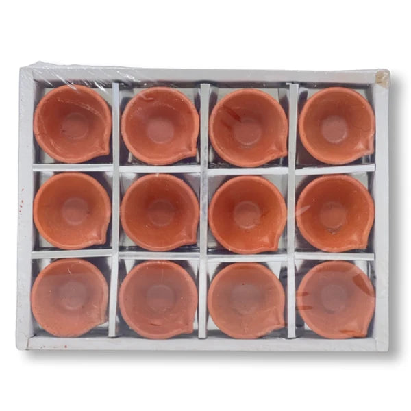 Diya Diwali Plain 2,Inches 12 Pcs Box (Happy Diwali)