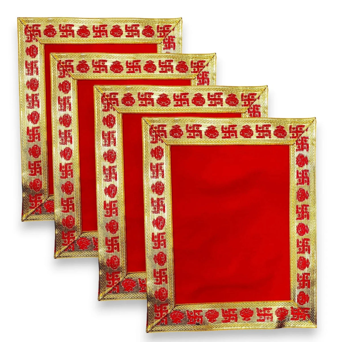 Red Velvet Pooja Aasan Cloth for Mandir
