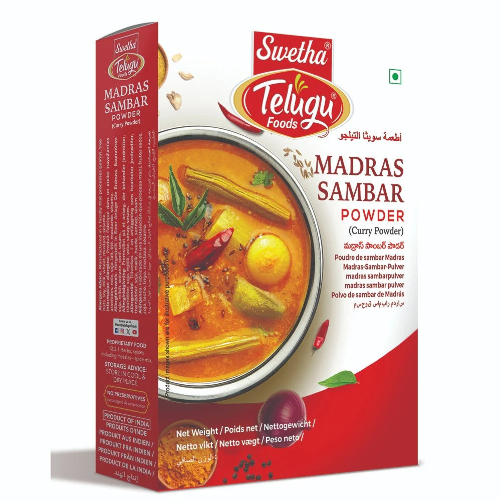 Swetha Telugu Food Madras Sambar Powder 100g